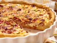 Tarte aux poireaux et aux lardons