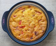 Quiche sans pâte poivrons-chorizo