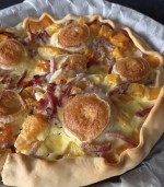 Quiche butternut bacon chèvre
